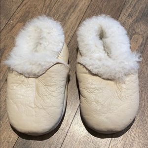 KINA lamb leather and shearling moccasins
